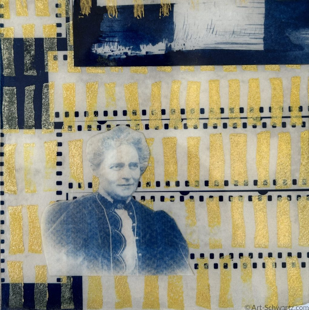 Thekla Schwartz, Histoire IX, cyanotype, 15 x 15 cm